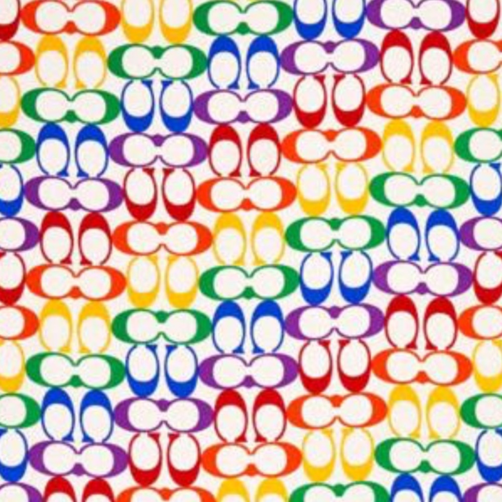 Coach Pride Rainbow Scarf Bandana NWT - Picture 2 of 6